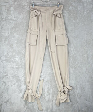 Ruve Korl Cargo Pants Women's Size Small High Waist Minimalist Quiet Luxury